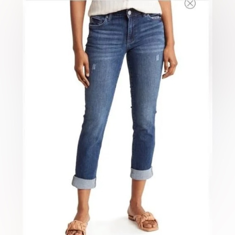 Kut from‎ the Kloth Katy Boyfriend Light Distressed Denim Jeans